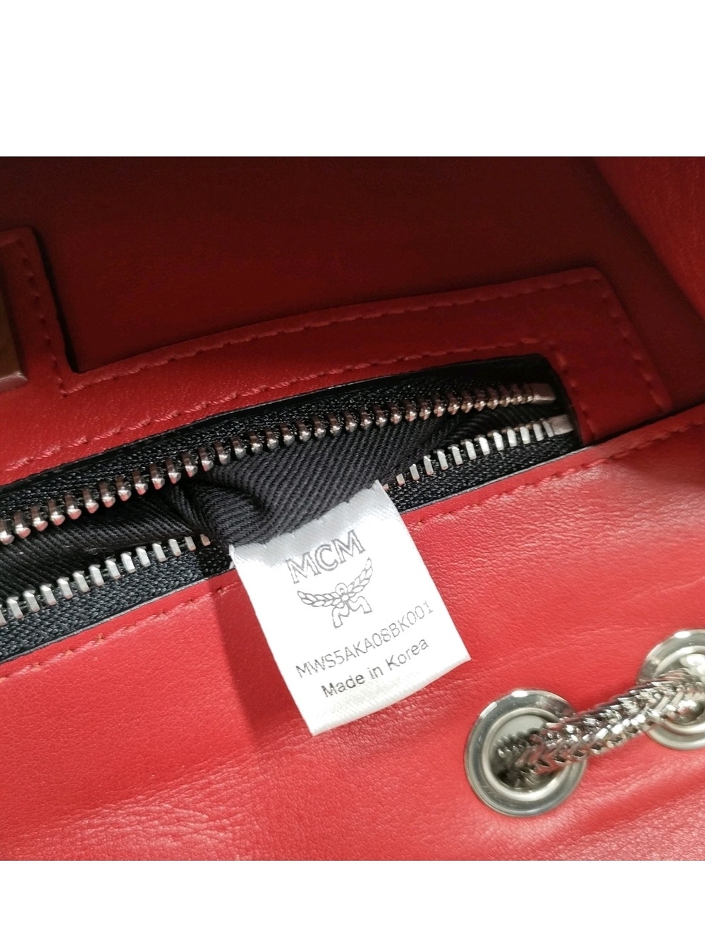 MCM Lambskin Diamond Disco Mini Flap Crossbody Bag Black - Picture 7 of 8